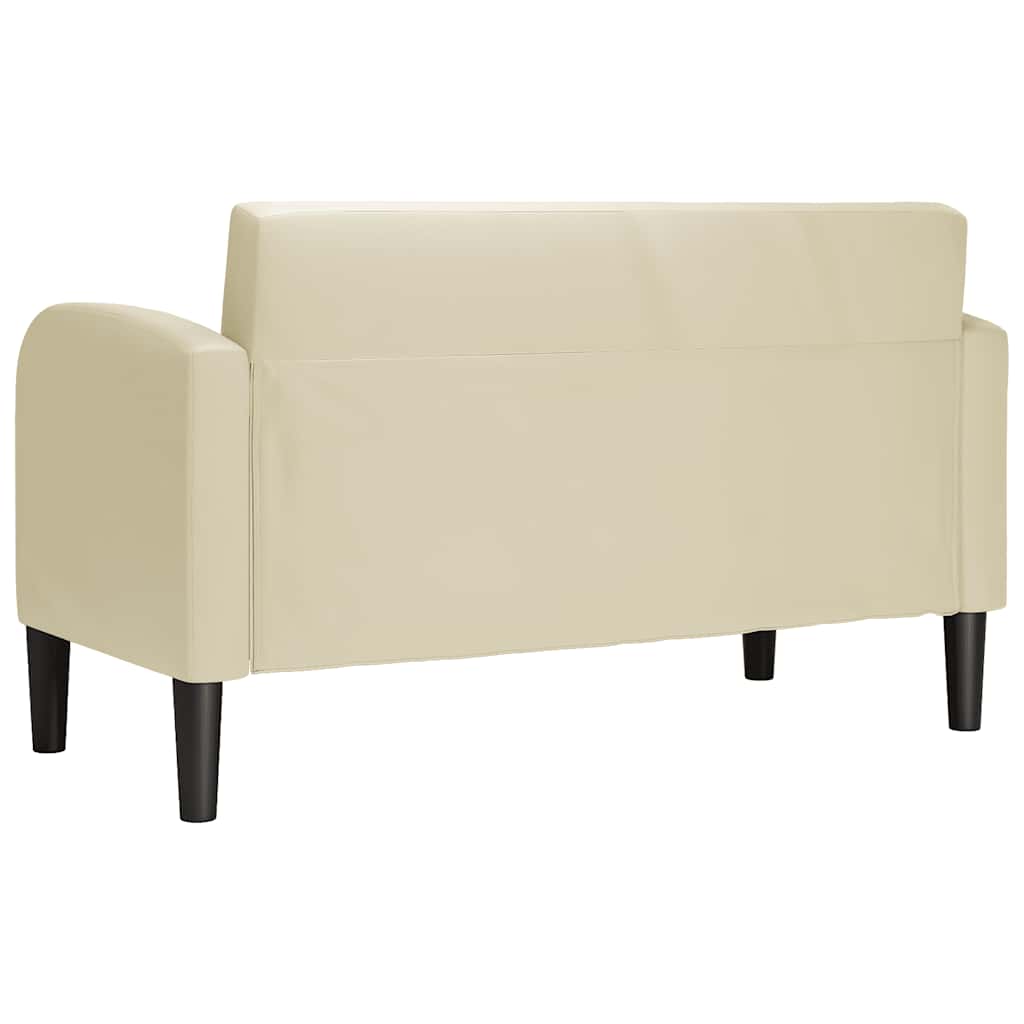 Krém műbőr loveseat kanapé 110 cm