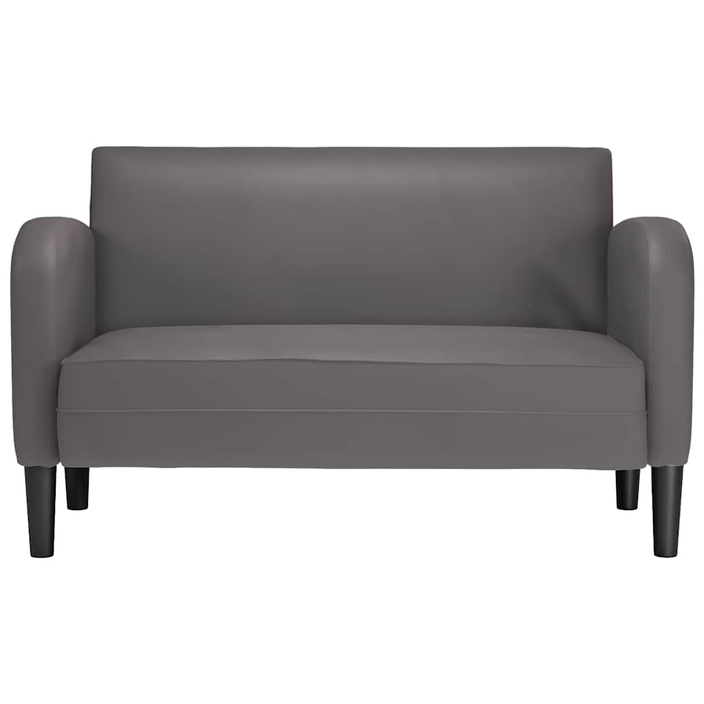 Szürke műbőr loveseat kanapé 110 cm