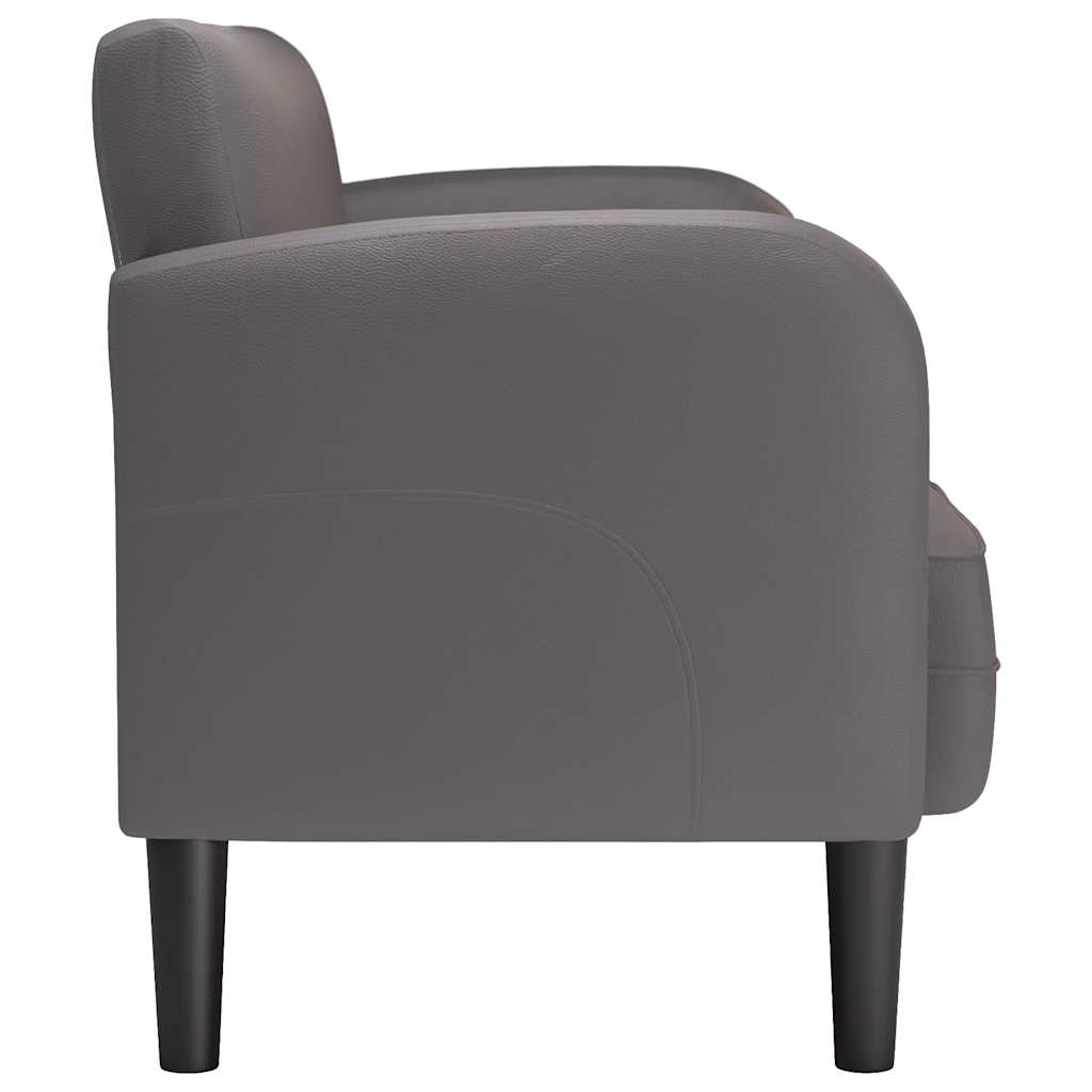 Szürke műbőr loveseat kanapé 110 cm