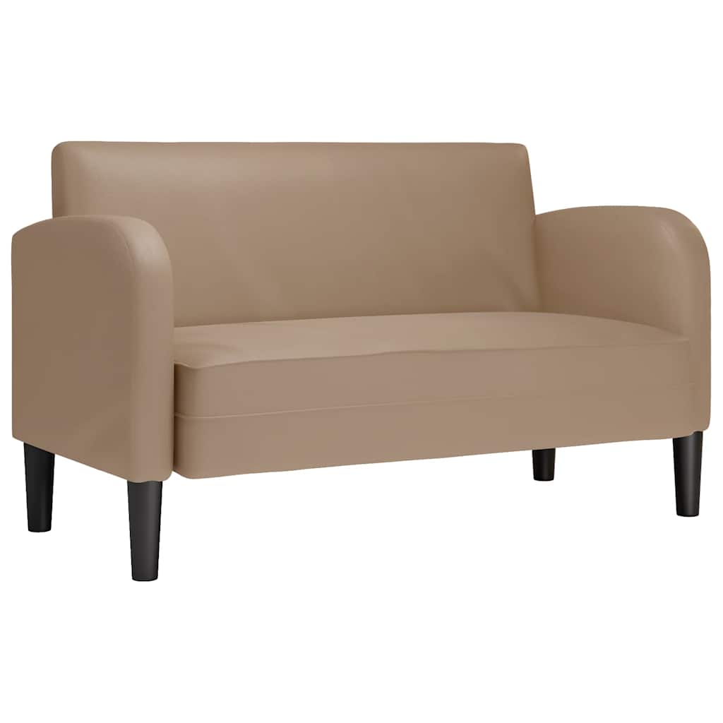 Cappuccino műbőr loveseat kanapé 110 cm