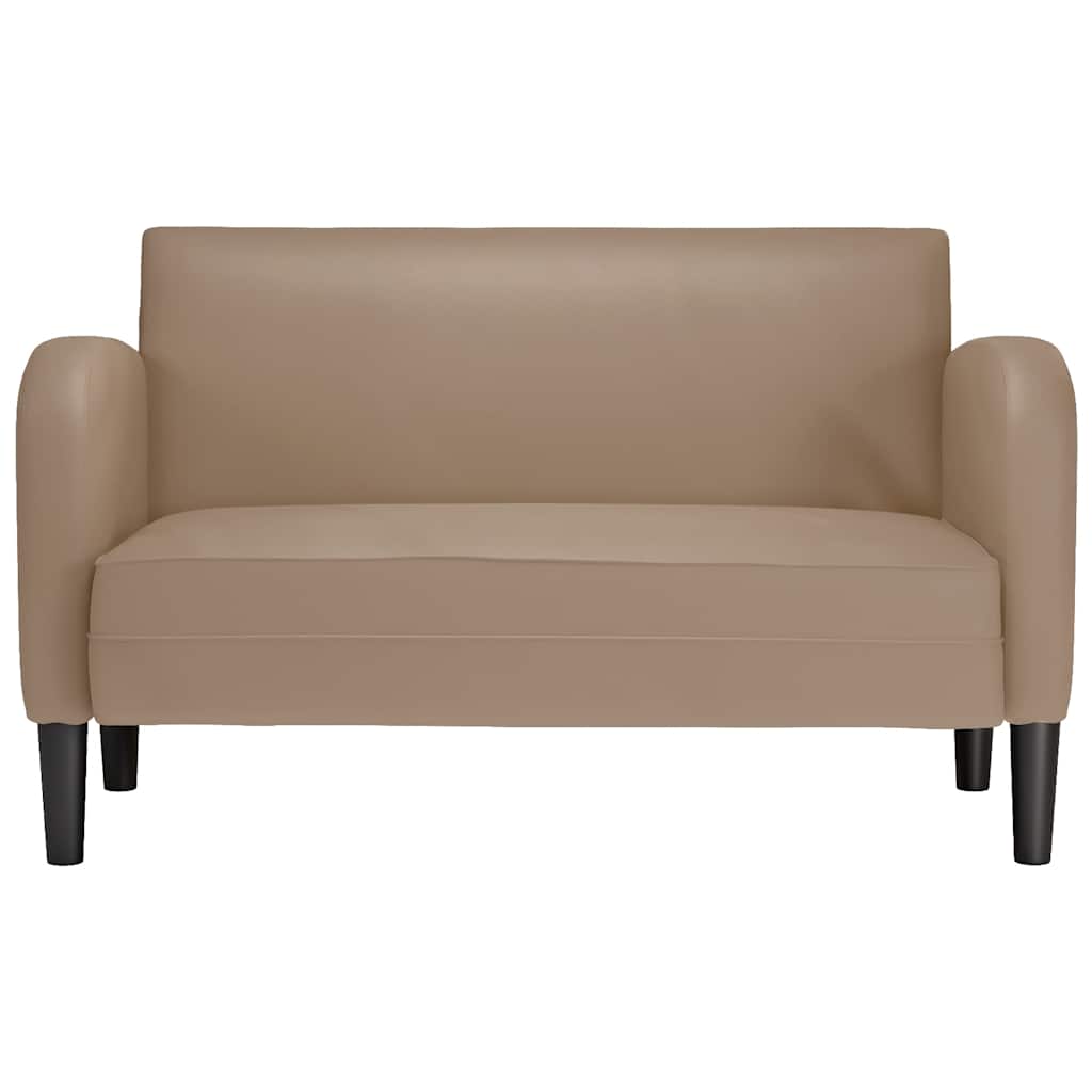 Cappuccino műbőr loveseat kanapé 110 cm