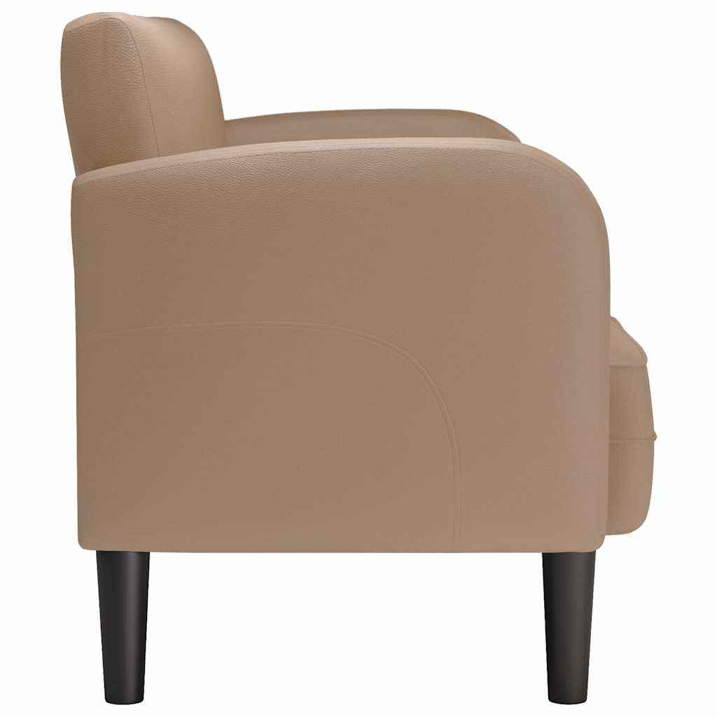 Cappuccino műbőr loveseat kanapé 110 cm
