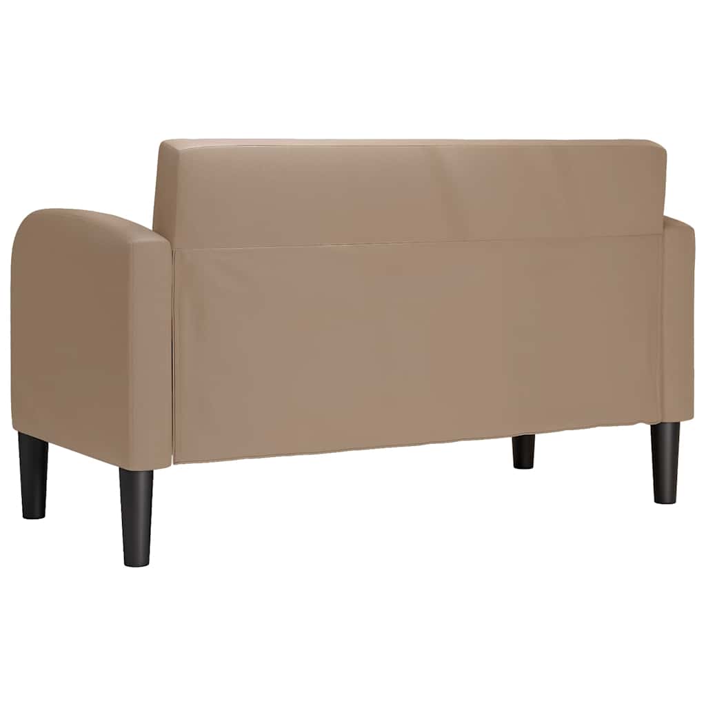 Cappuccino műbőr loveseat kanapé 110 cm