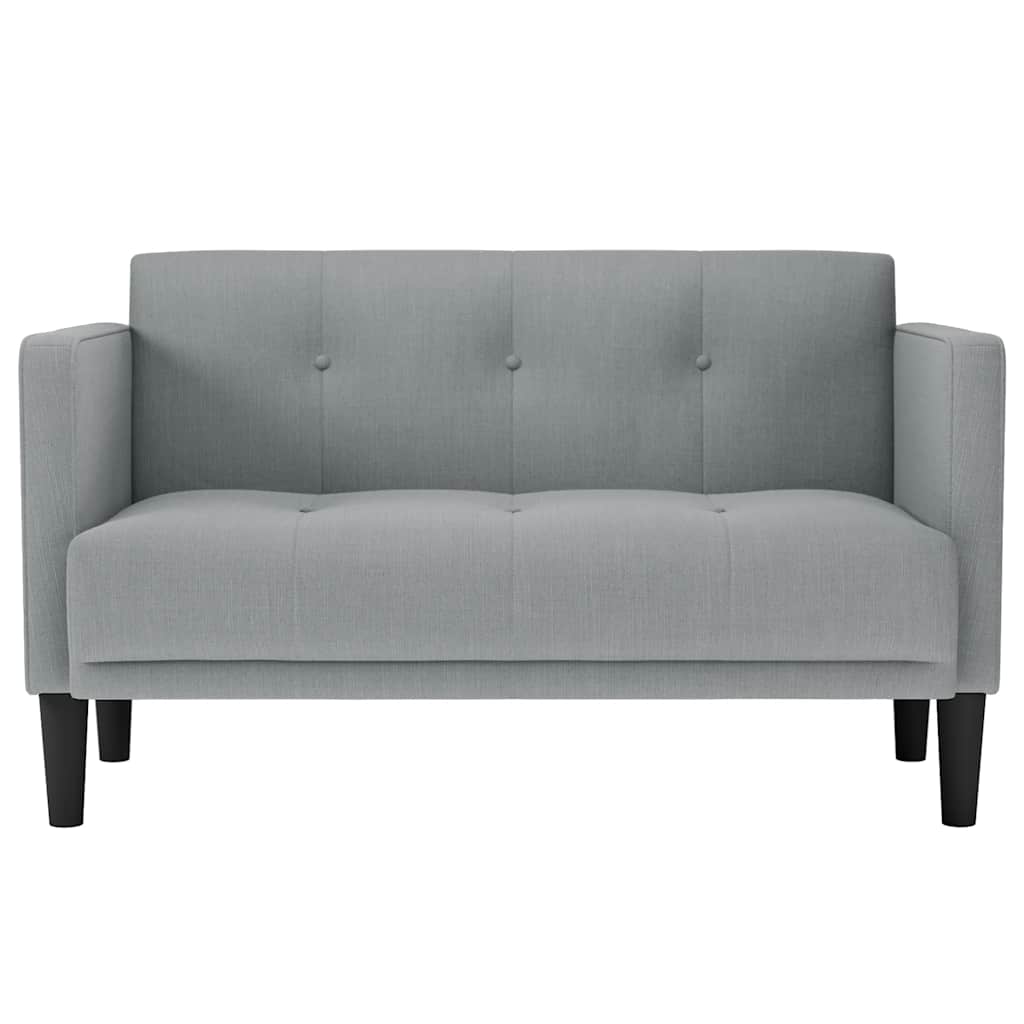 Világosszürke szövet loveseat kanapé 111 cm