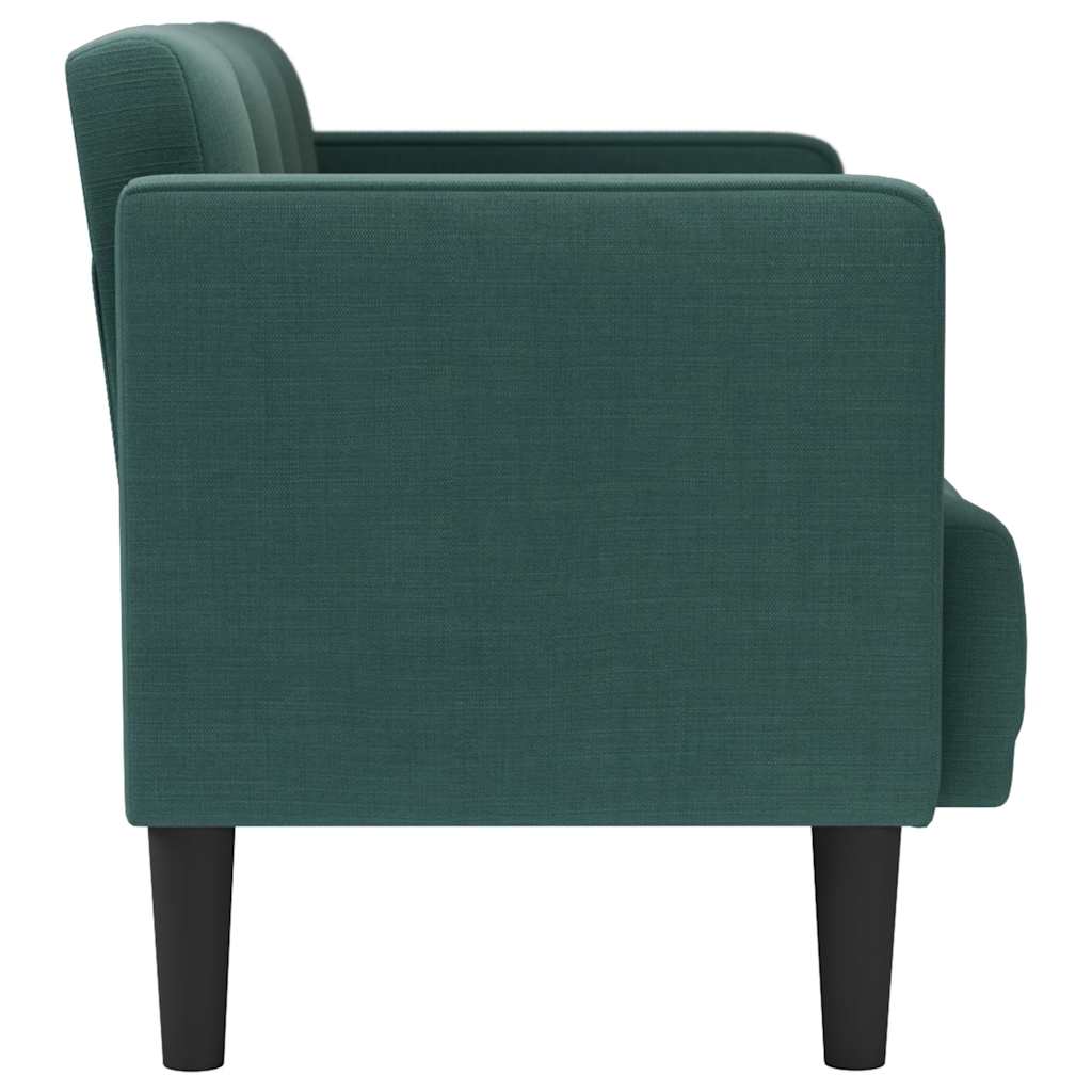 Sötétzöld szövet loveseat kanapé 111 cm