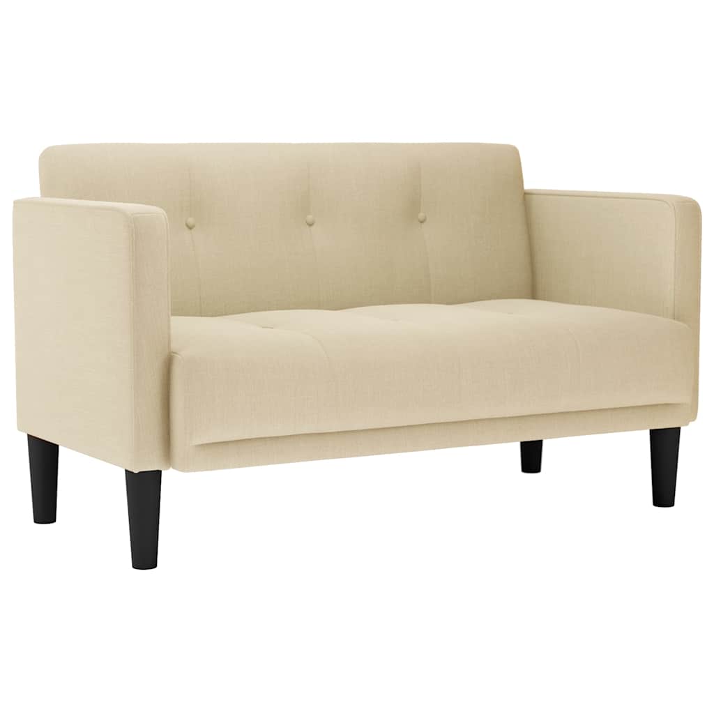 Krém szövet loveseat kanapé 111 cm