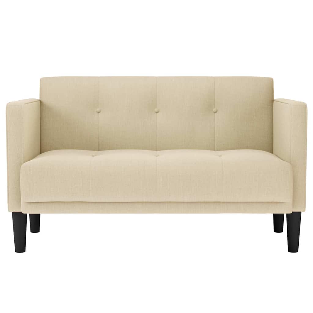 Krém szövet loveseat kanapé 111 cm