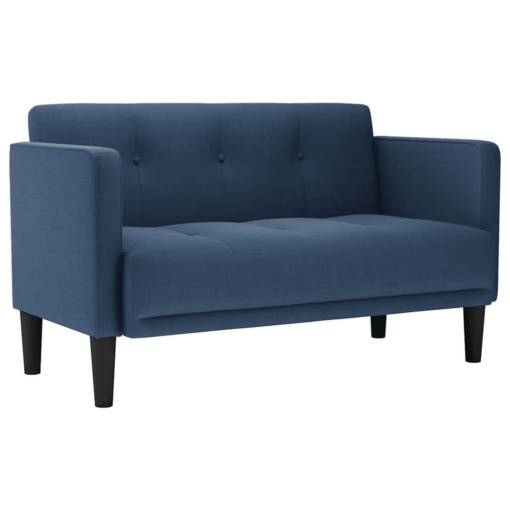 Kék szövet loveseat kanapé 111 cm