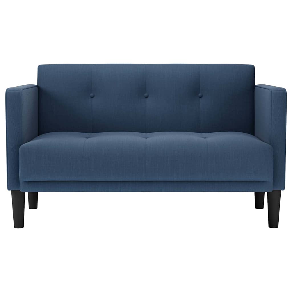 Kék szövet loveseat kanapé 111 cm