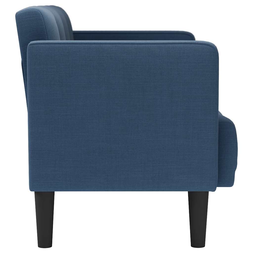 Kék szövet loveseat kanapé 111 cm