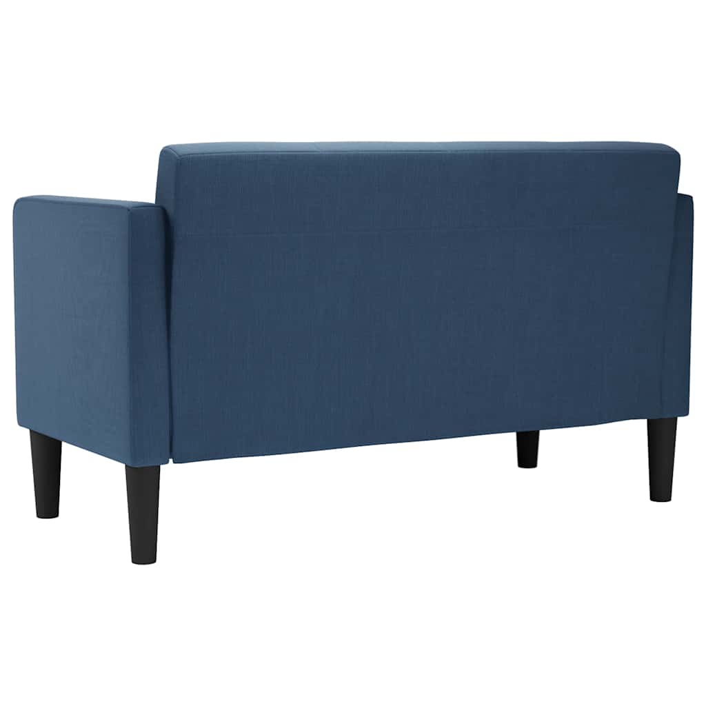 Kék szövet loveseat kanapé 111 cm