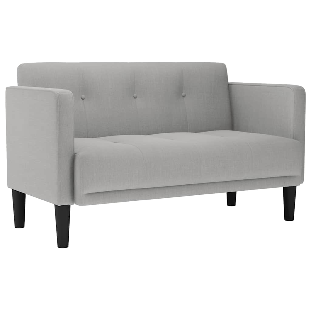 Felhőszürke szövet loveseat kanapé 111 cm