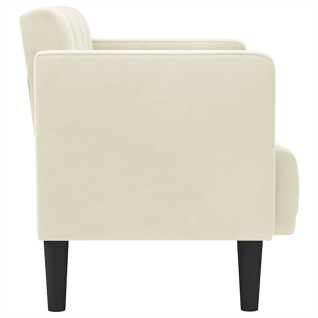 Krém bársony loveseat kanapé 111 cm