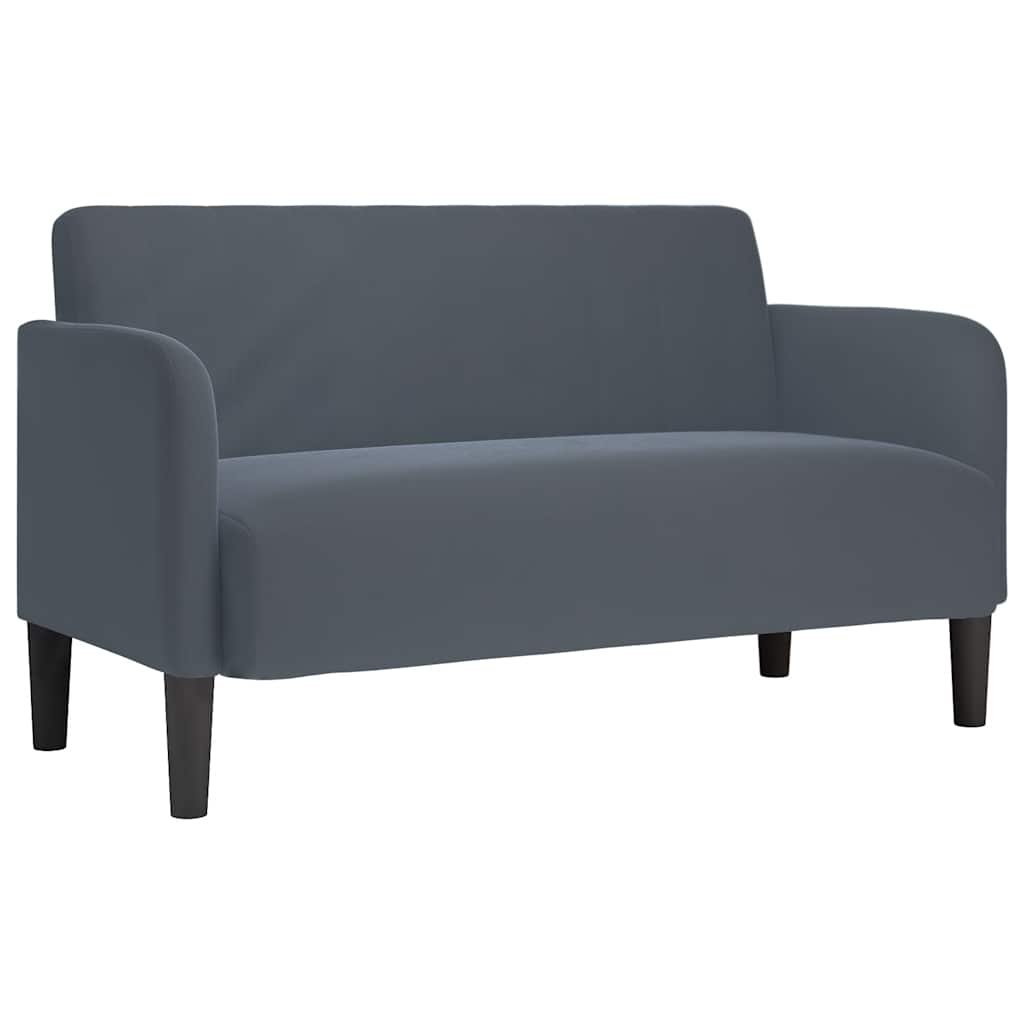 Sötétszürke bársony loveseat kanapé 109 cm