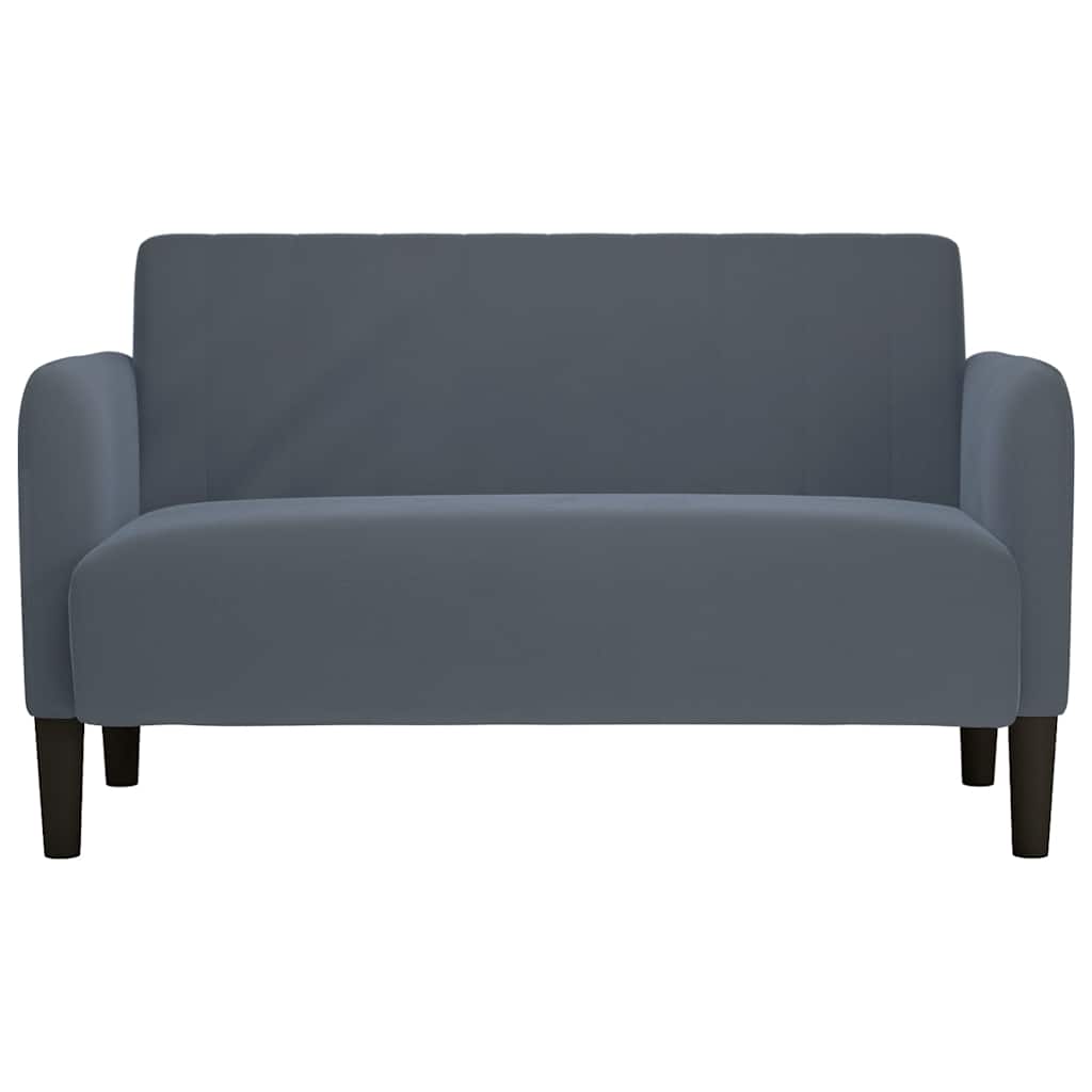 Sötétszürke bársony loveseat kanapé 109 cm