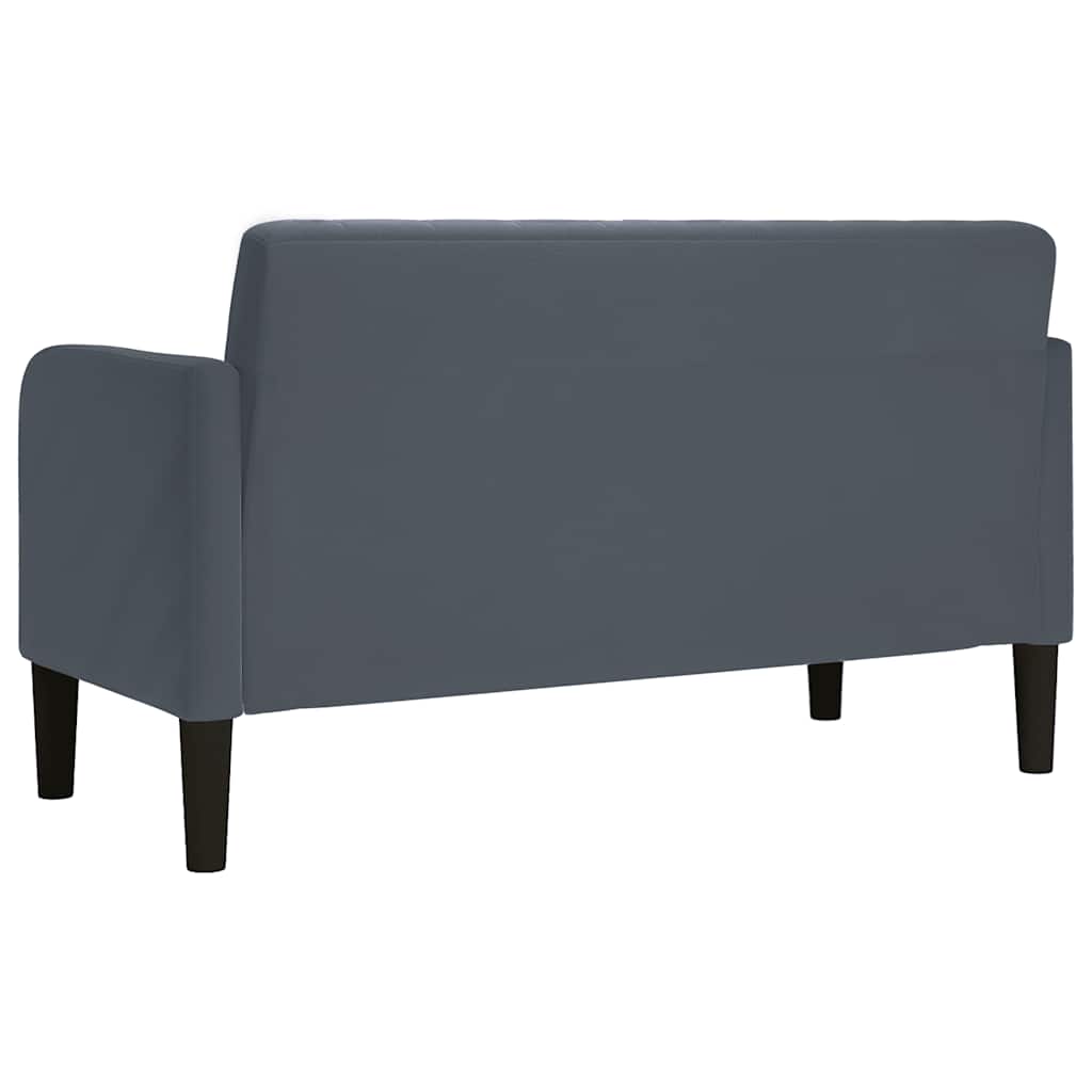 Sötétszürke bársony loveseat kanapé 109 cm