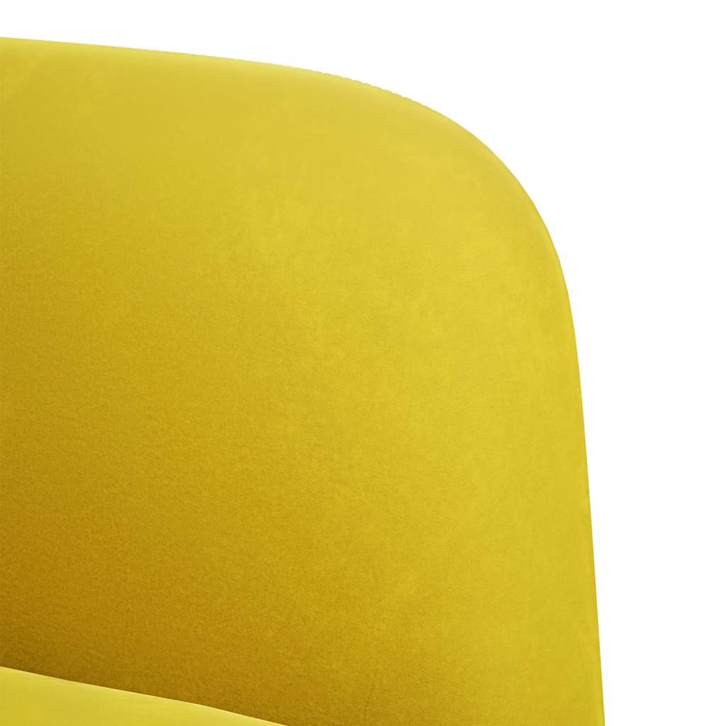 Sárga bársony loveseat kanapé 109 cm Sárga bársony loveseat kanapé 109 cm