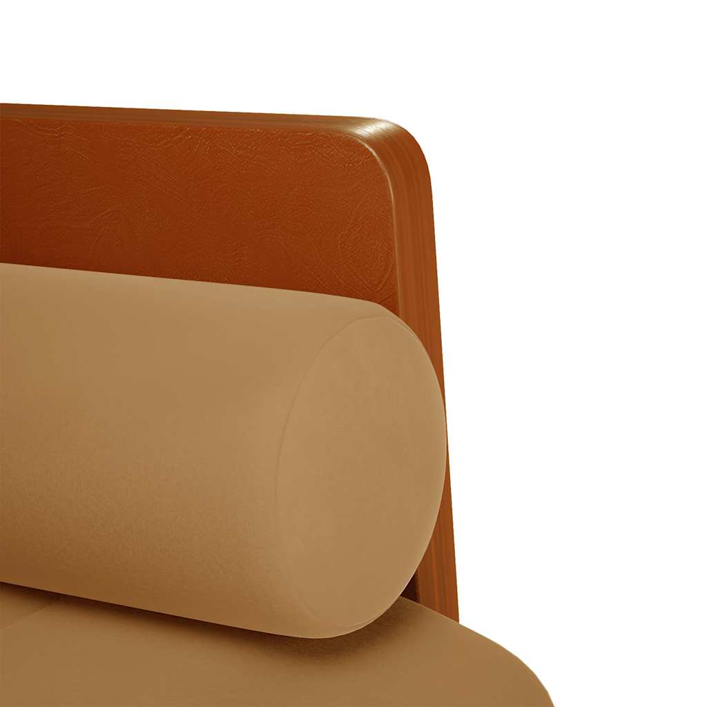 Barna bársony loveseat kanapé párnákkal 110 cm Barna bársony loveseat kanapé párnákkal 110 cm