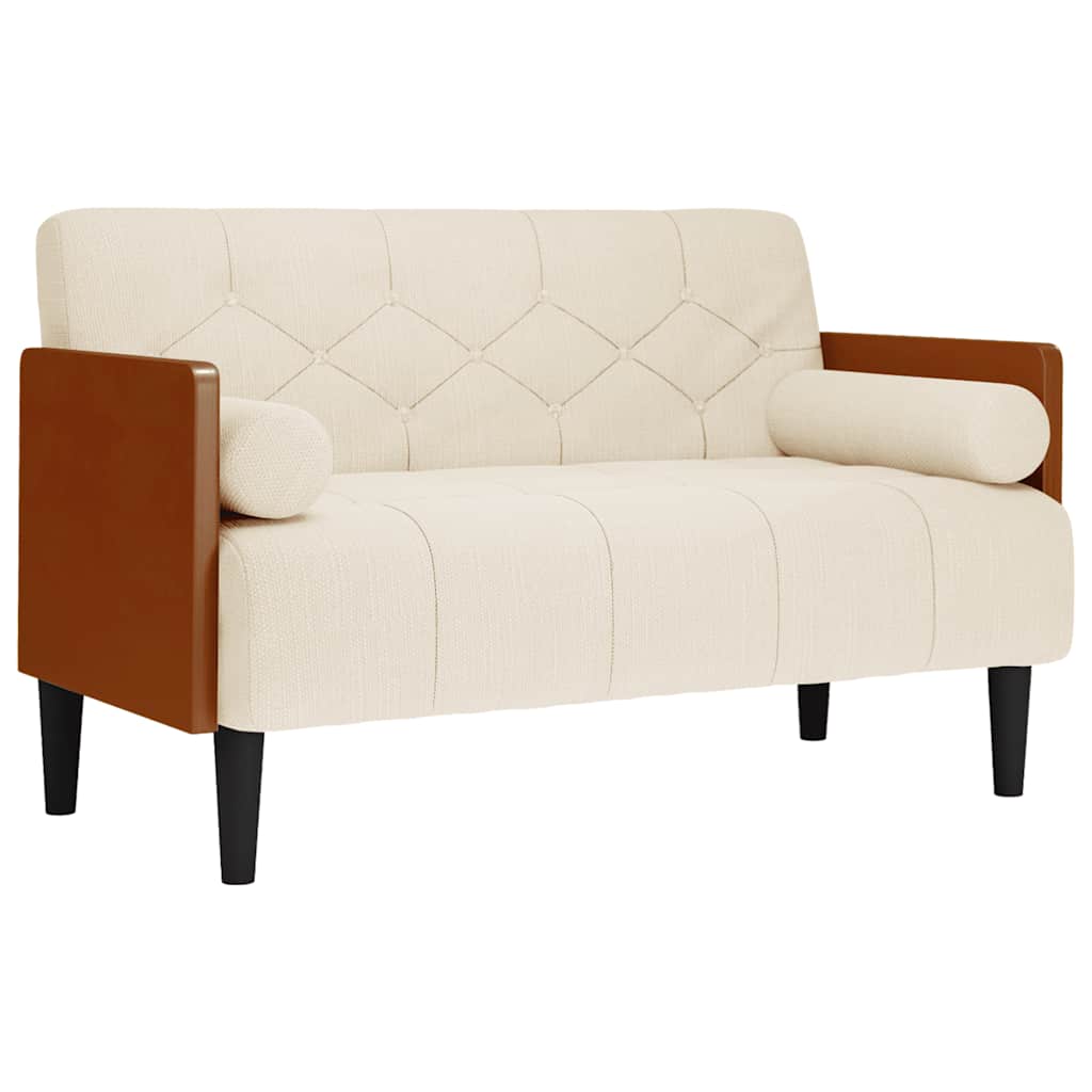 Vászonból loveseat kanapé párnákkal 110 cm