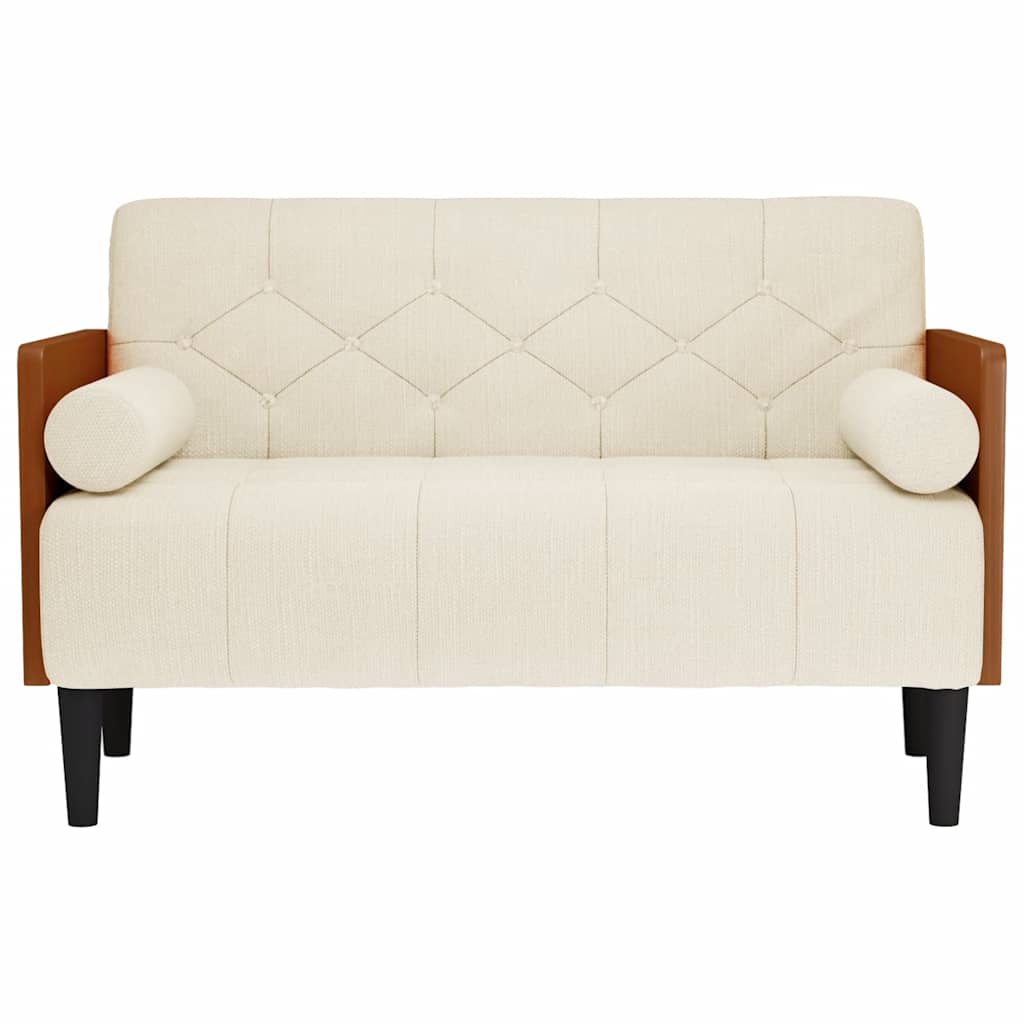Vászonból loveseat kanapé párnákkal 110 cm