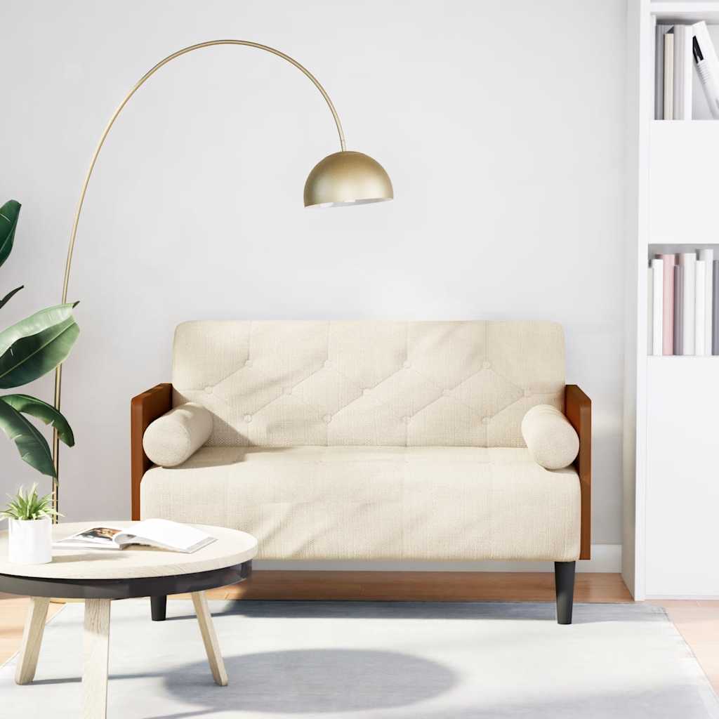 Vászonból loveseat kanapé párnákkal 110 cm