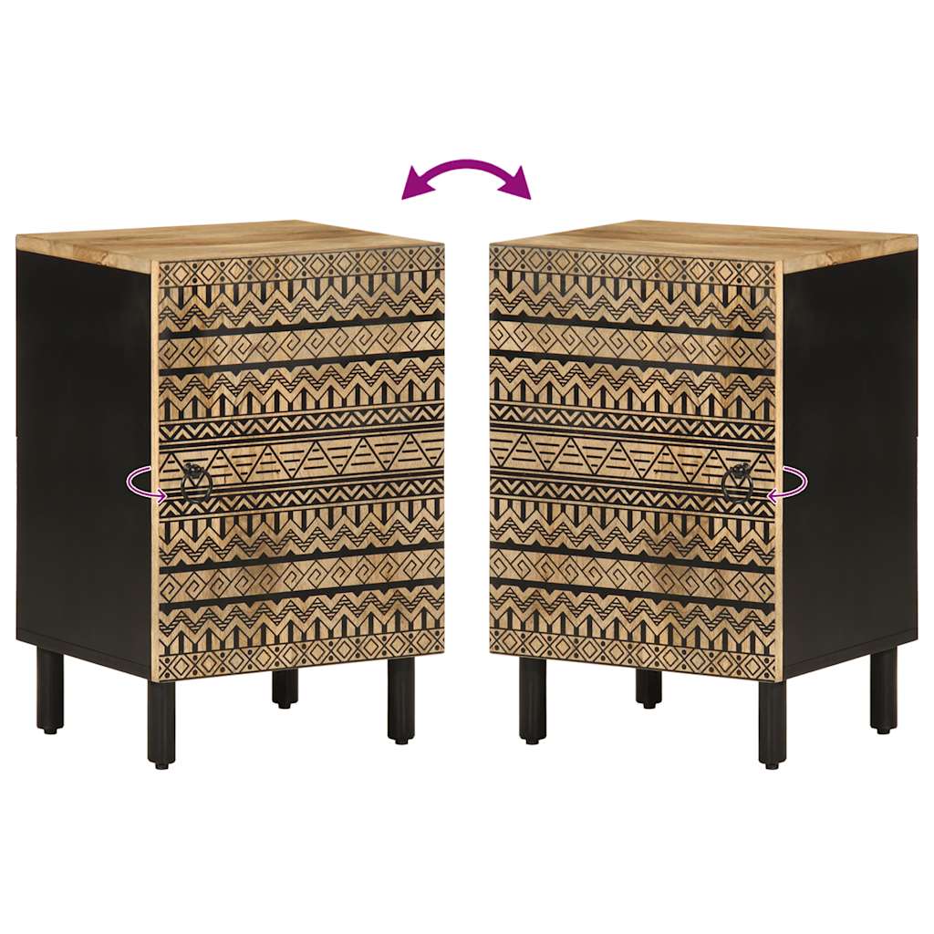 Tömör mangófa fürdőszobaszekrény 38 x 33,5 x 58 cm