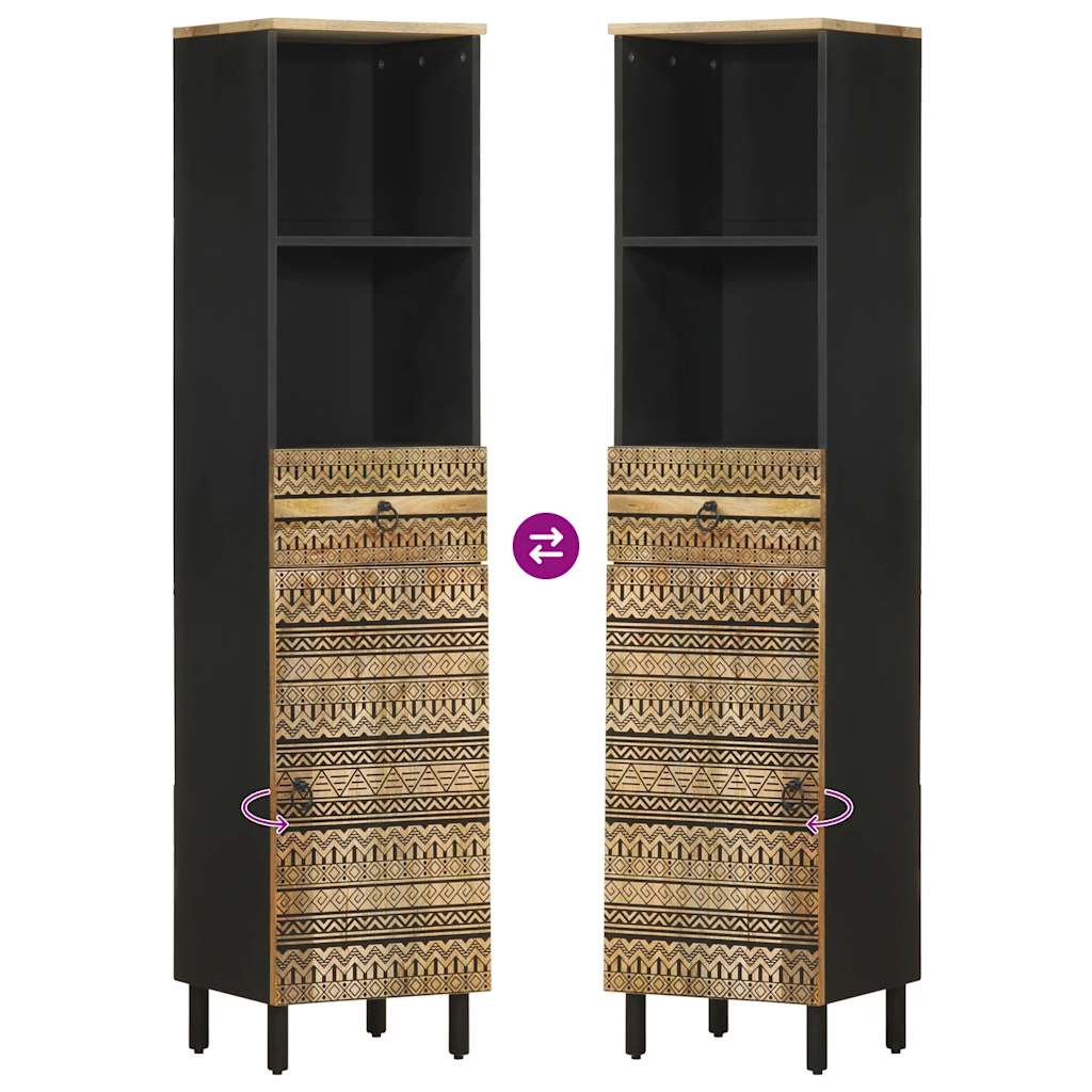 Tömör mangófa fürdőszobaszekrény 38 x 33,5 x 160 cm