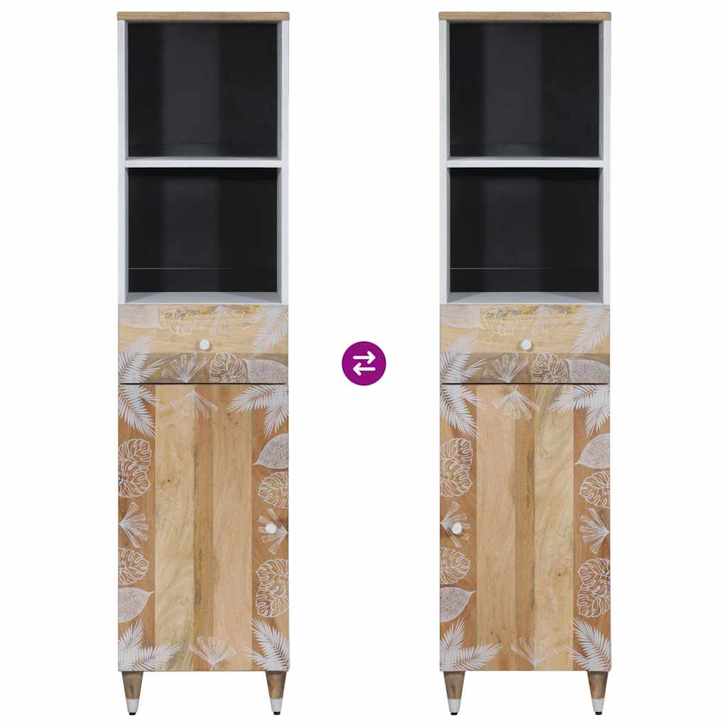 Tömör mangófa fürdőszobaszekrény 38 x 33,5 x 160 cm