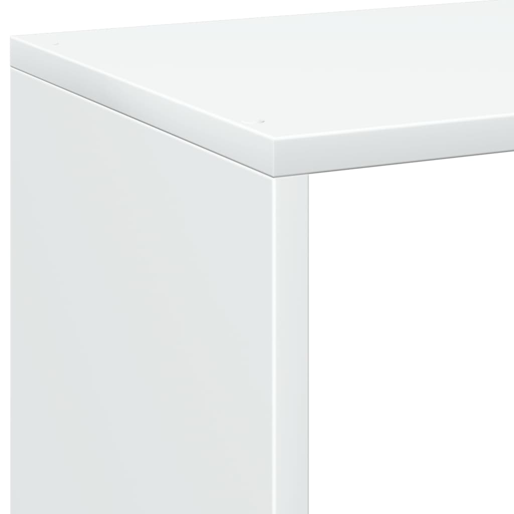 Fehér szerelt fa térelválasztó könyvespolc 69,5x29x103,5 cm