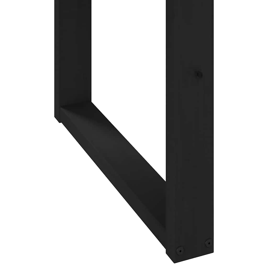 Étkezőasztal noain u alakú lábak 160x90x75 cm tömör fa fenyőfa