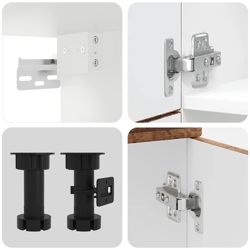 7 darabos konyhaszekrény készlet régi fából készült műfa