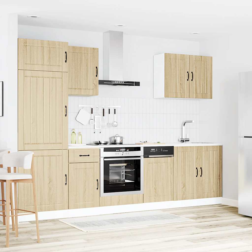 7 részes konyhaszekrény szett kalmar sonoma tölgy műszaki fa