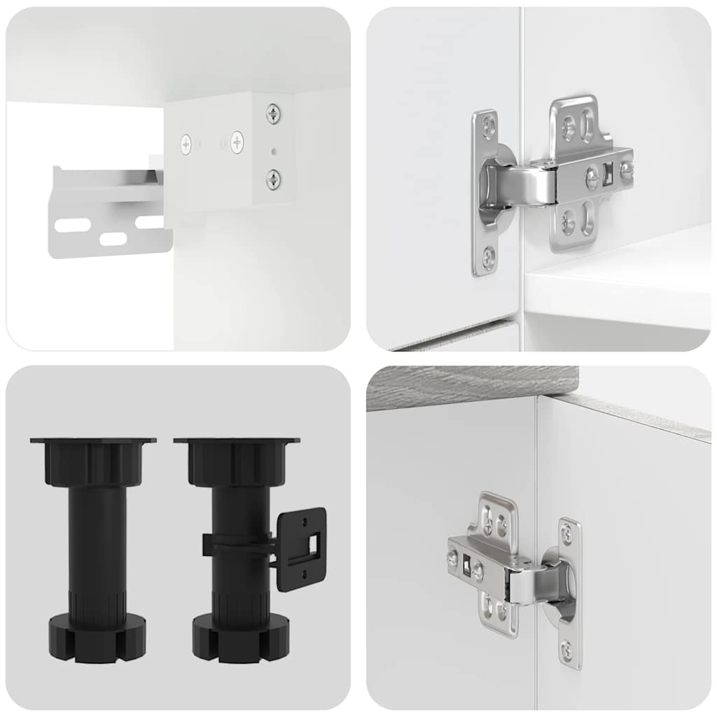 7 darabos konyhaszekrény szett kalmar szürke sonoma műfa