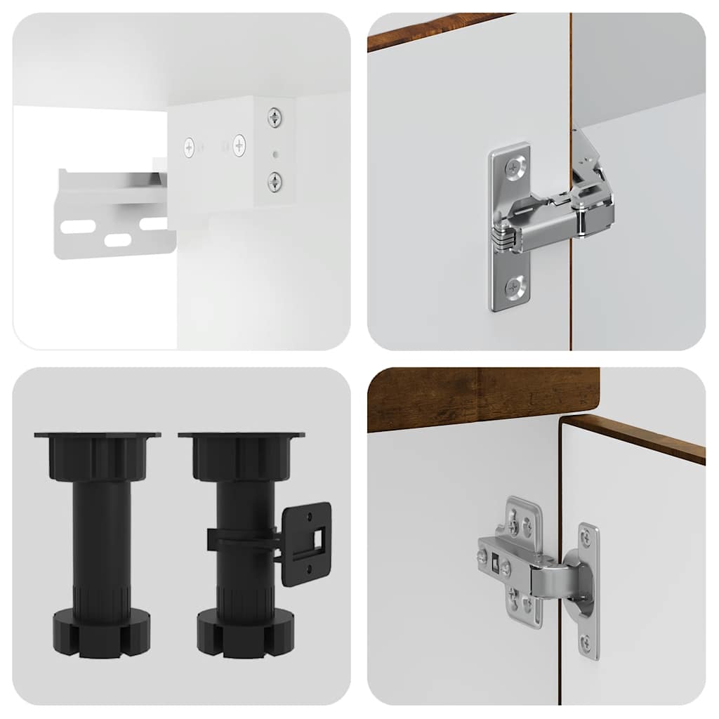 14 részes konyhaszekrény szett porto füstölt tölgy műszaki fa