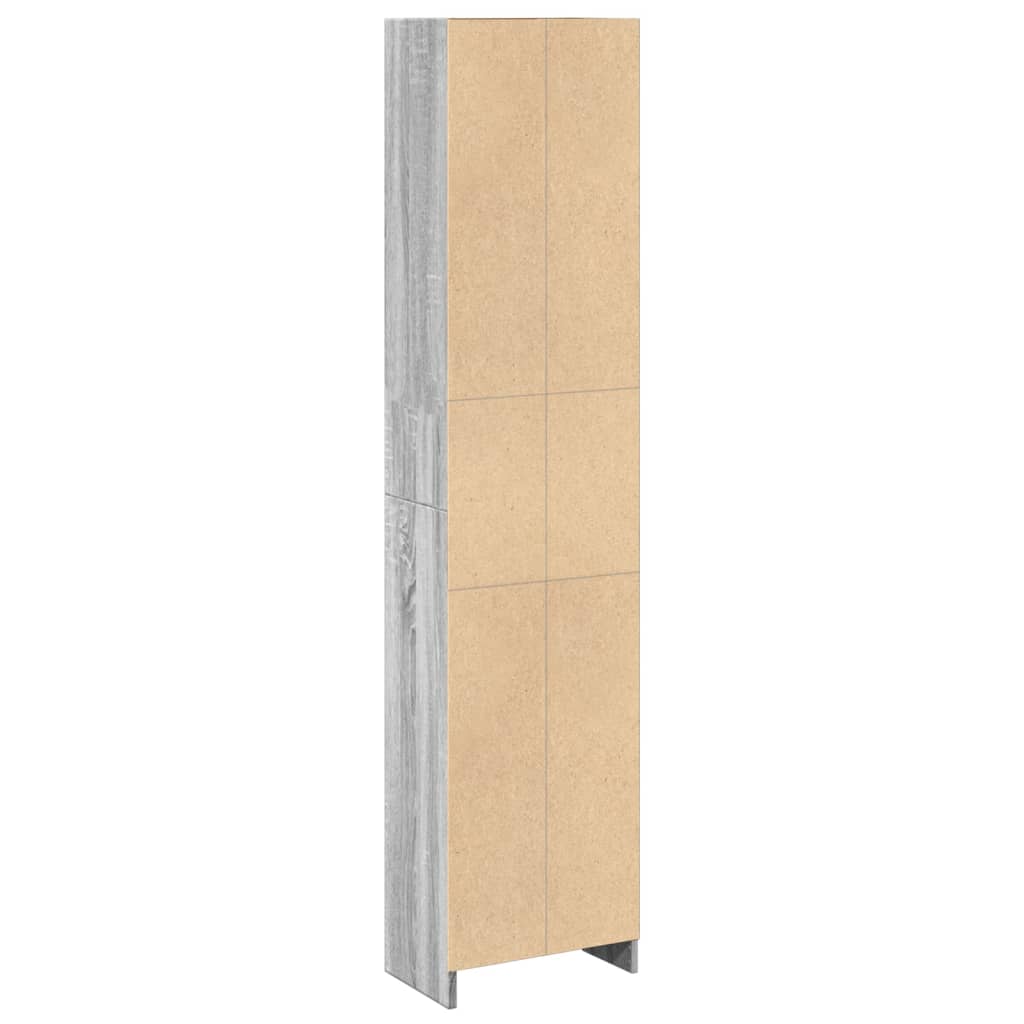 Szürke sonoma színű szerelt fa könyvespolc 40 x 24 x 176 cm Szürke sonoma színű szerelt fa könyvespolc 40 x 24 x 176 cm