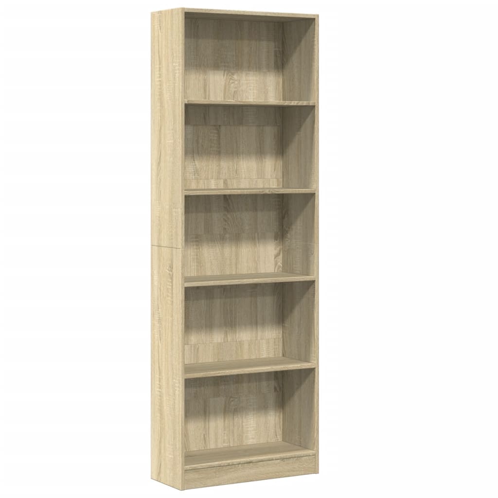Sonoma tölgy színű szerelt fa könyvespolc 60 x 24 x 176 cm Sonoma tölgy színű szerelt fa könyvespolc 60 x 24 x 176 cm