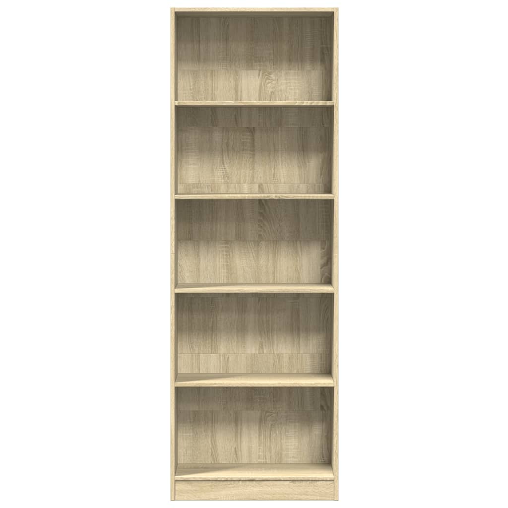 Sonoma tölgy színű szerelt fa könyvespolc 60 x 24 x 176 cm Sonoma tölgy színű szerelt fa könyvespolc 60 x 24 x 176 cm