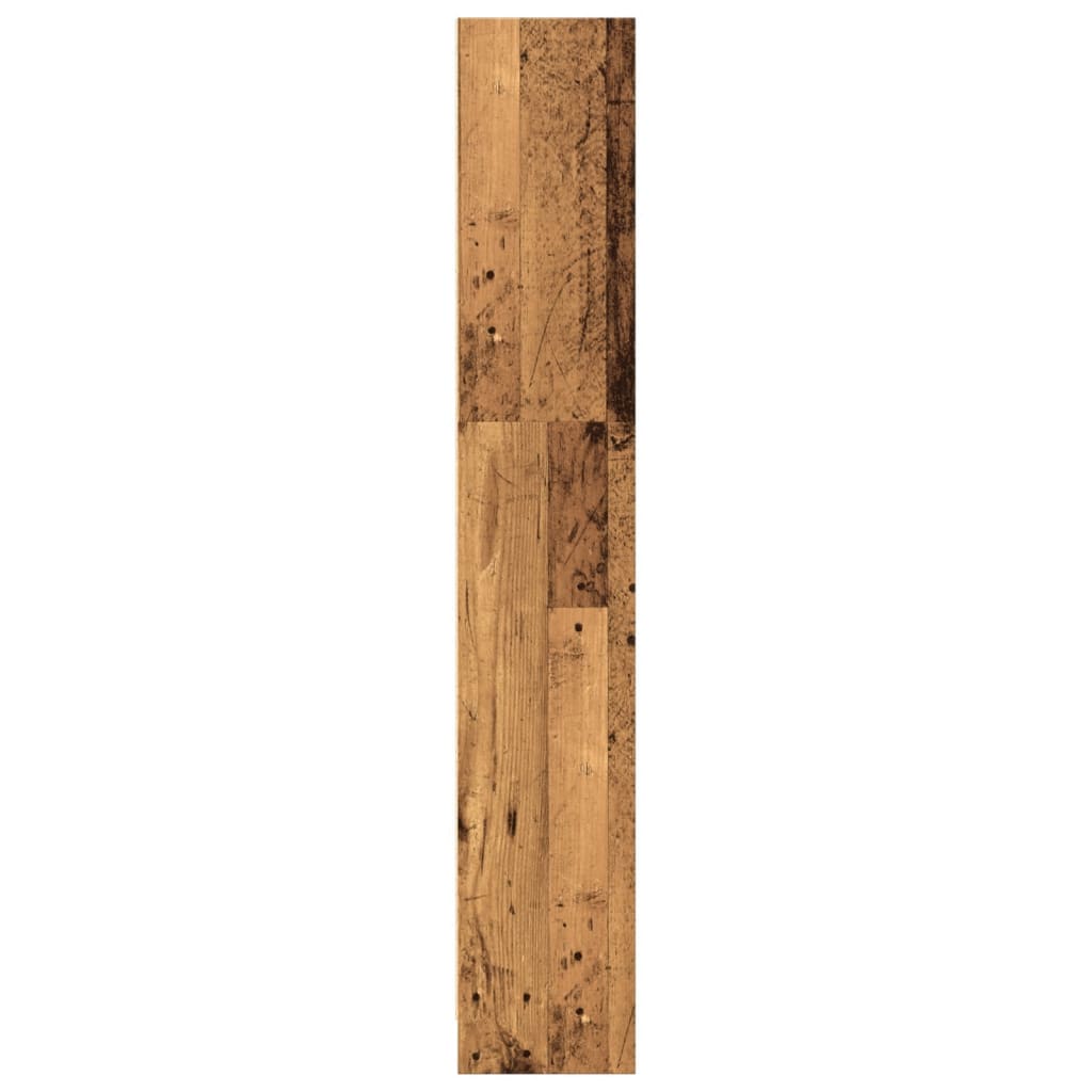 Antik fa színű szerelt fa könyvespolc 80 x 24 x 143 cm