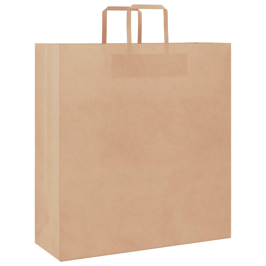 250 db barna papírzacskók fogantyúkkal 45x17x48 cm