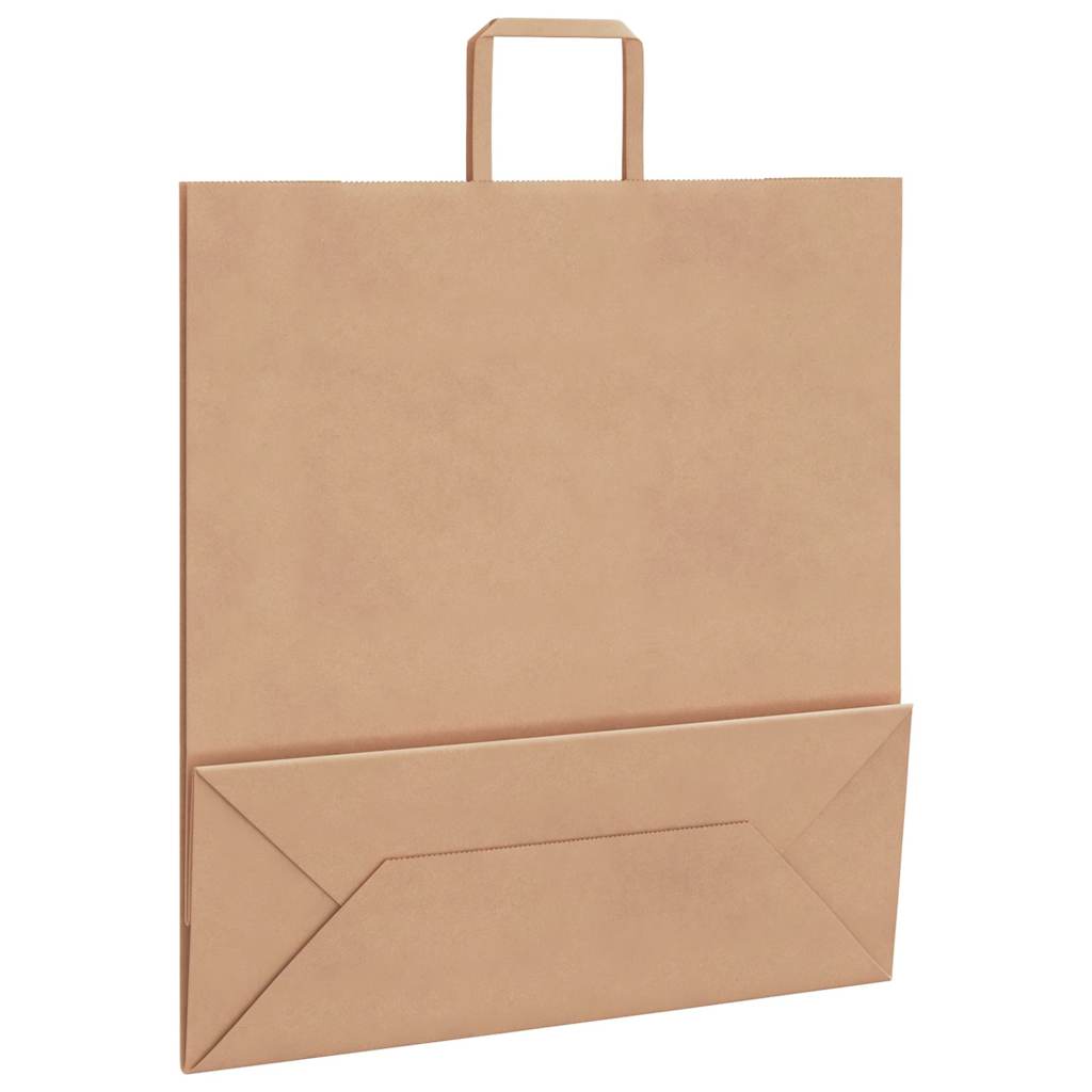 250 db barna papírzacskók fogantyúkkal 45x17x48 cm