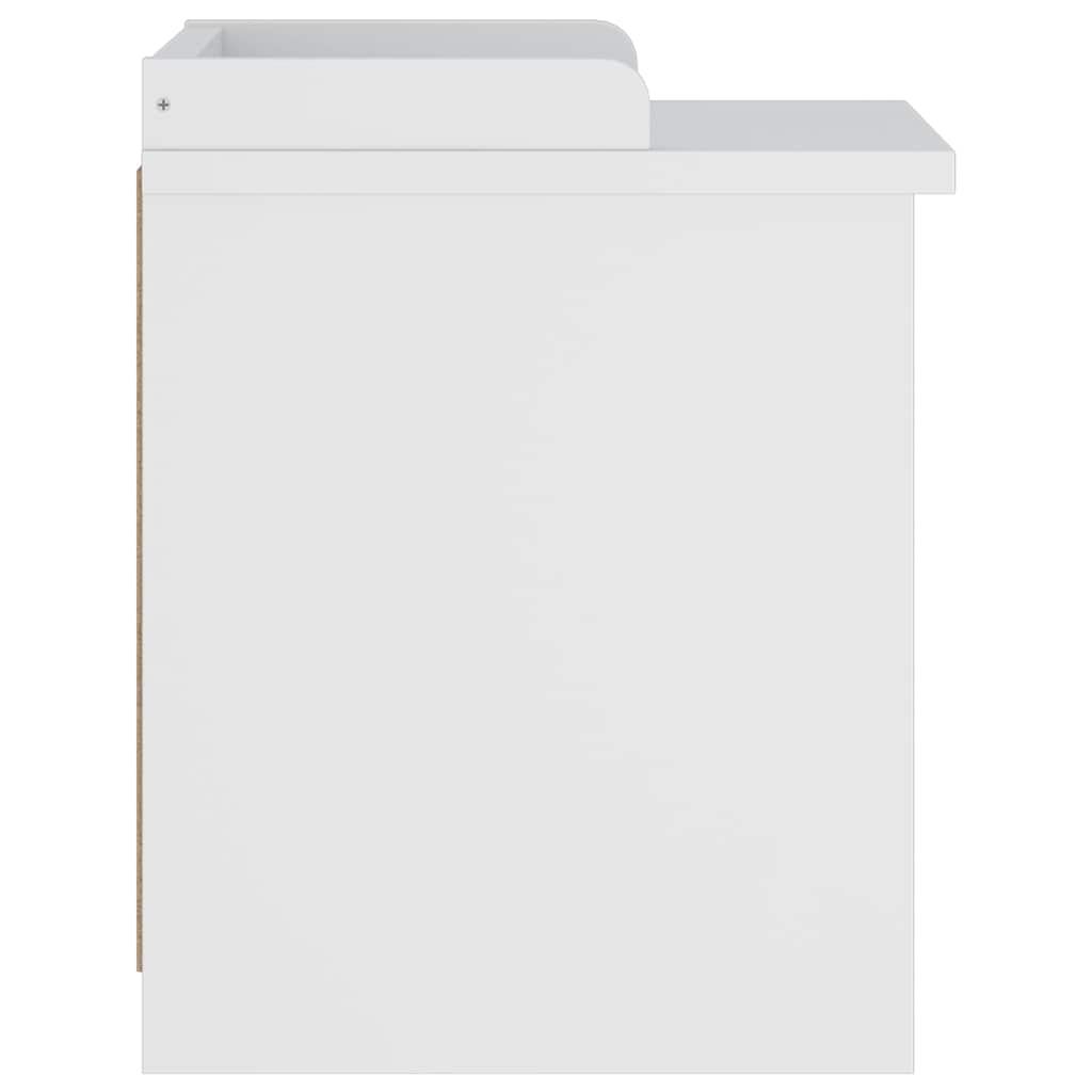 Sandnes fehér tömör fenyőfa előszobapad 45x40x50 cm