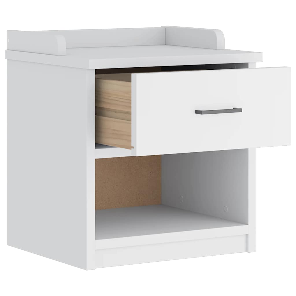 Sandnes fehér tömör fenyőfa előszobapad 45x40x50 cm