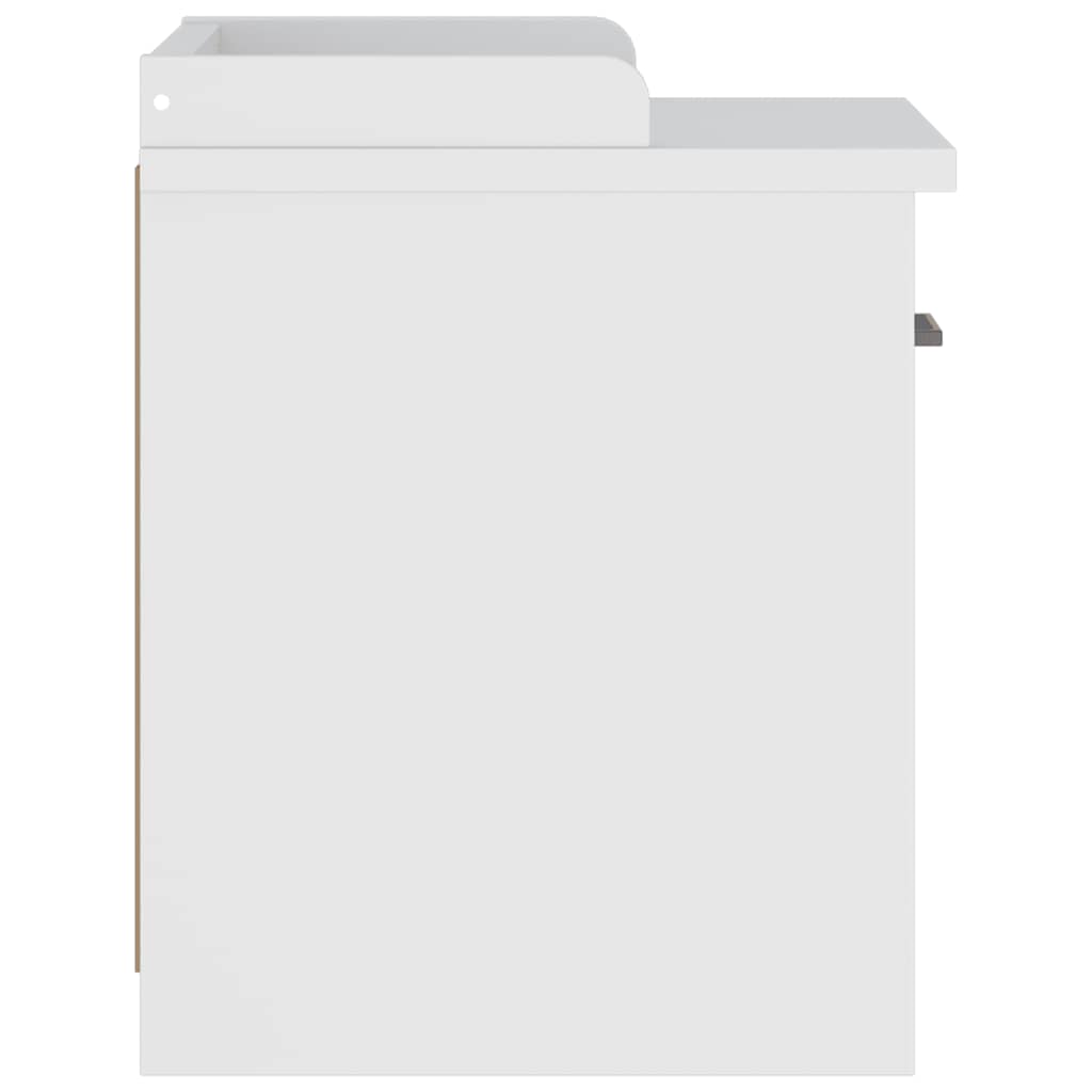 Sandnes fehér tömör fenyőfa előszobapad 45x40x50 cm