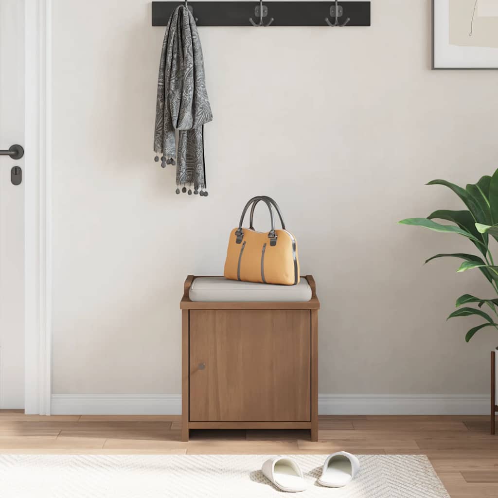 Sandnes tömör fenyőfa előszobapad 45x40x50 cm