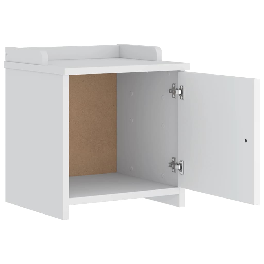 Sandnes fehér tömör fenyőfa előszobapad 45x40x50 cm