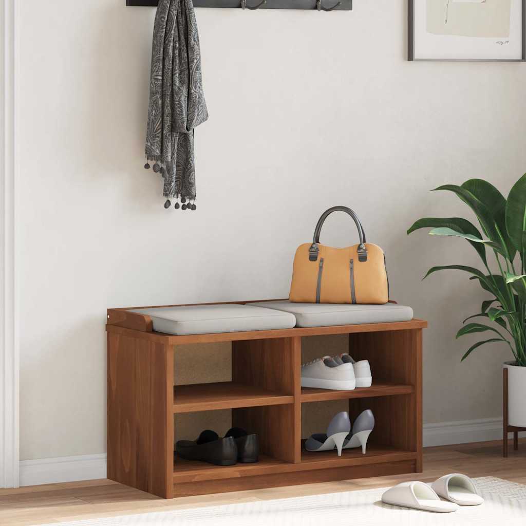 Sandnes tömör fenyőfa előszobapad 87x40x50 cm