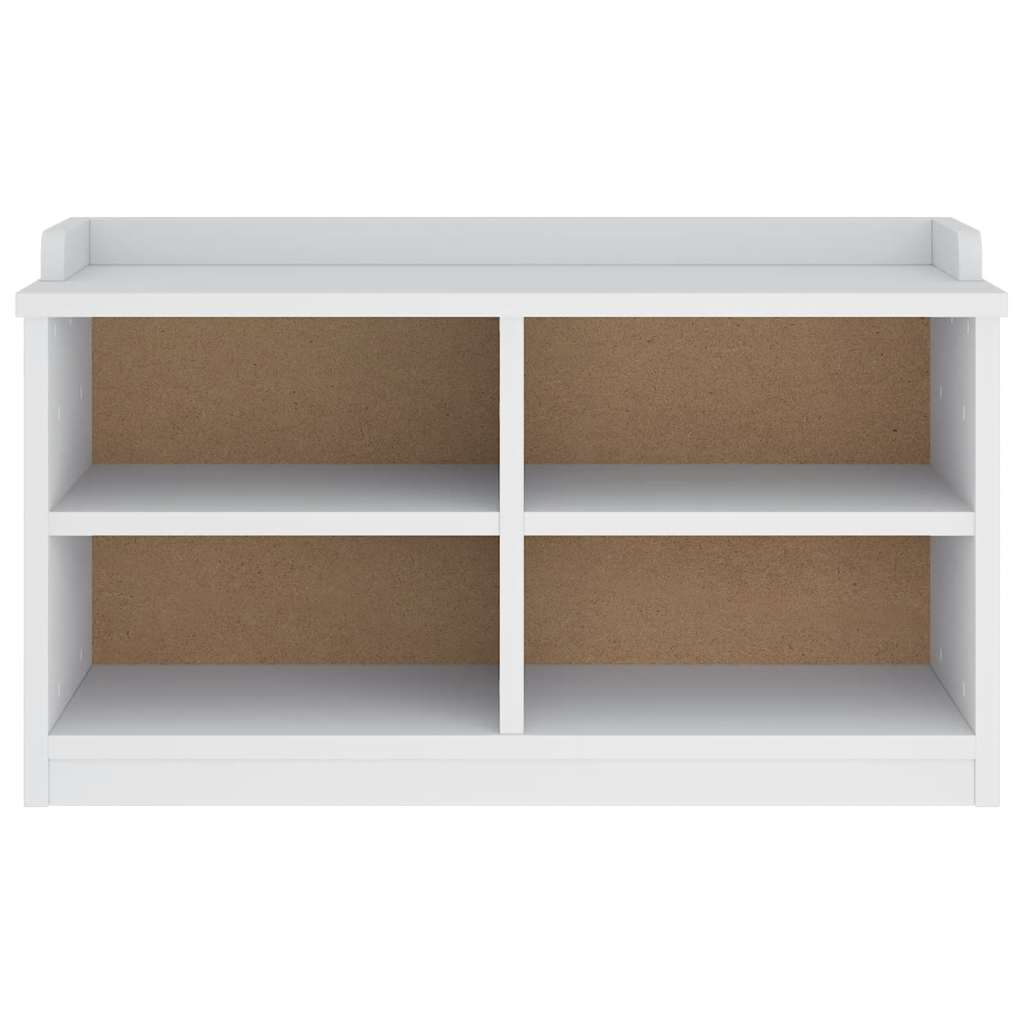 Sandnes fehér tömör fenyőfa előszobapad 87x40x50 cm