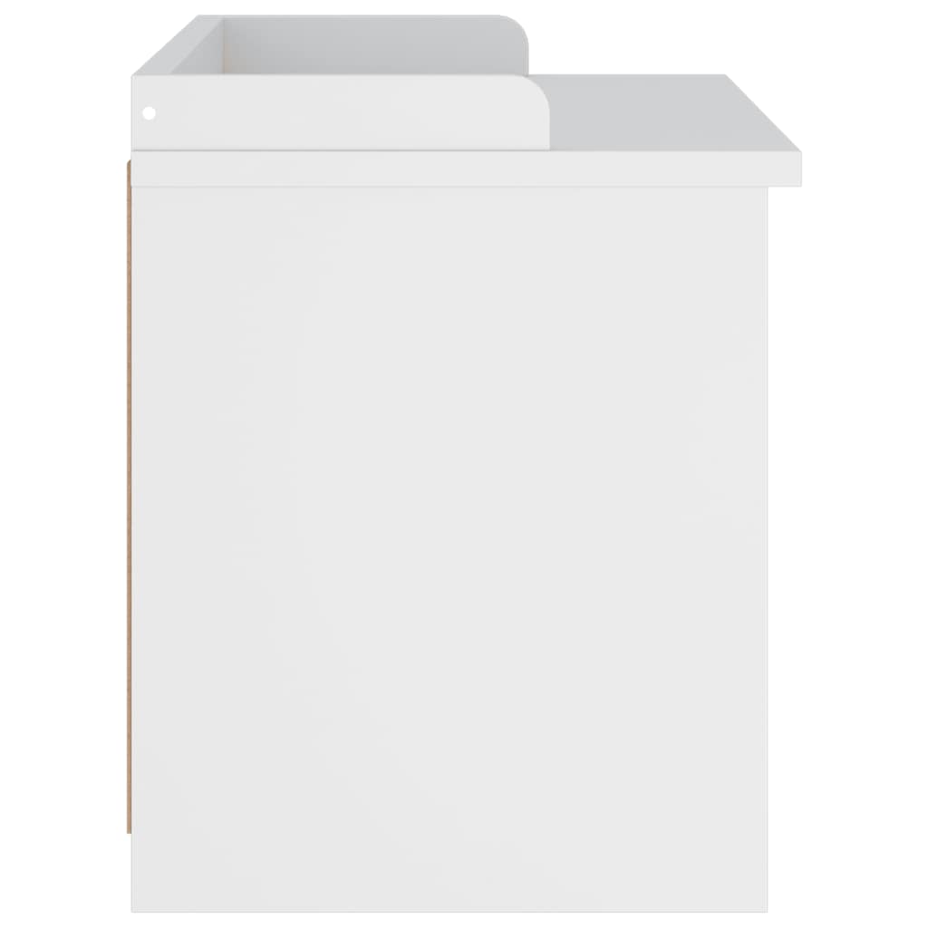 Sandnes fehér tömör fenyőfa előszobapad 87x40x50 cm