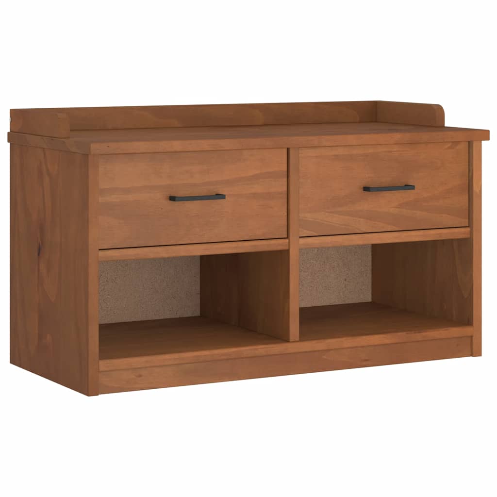 Sandnes tömör fenyőfa előszobapad 87x40x50 cm