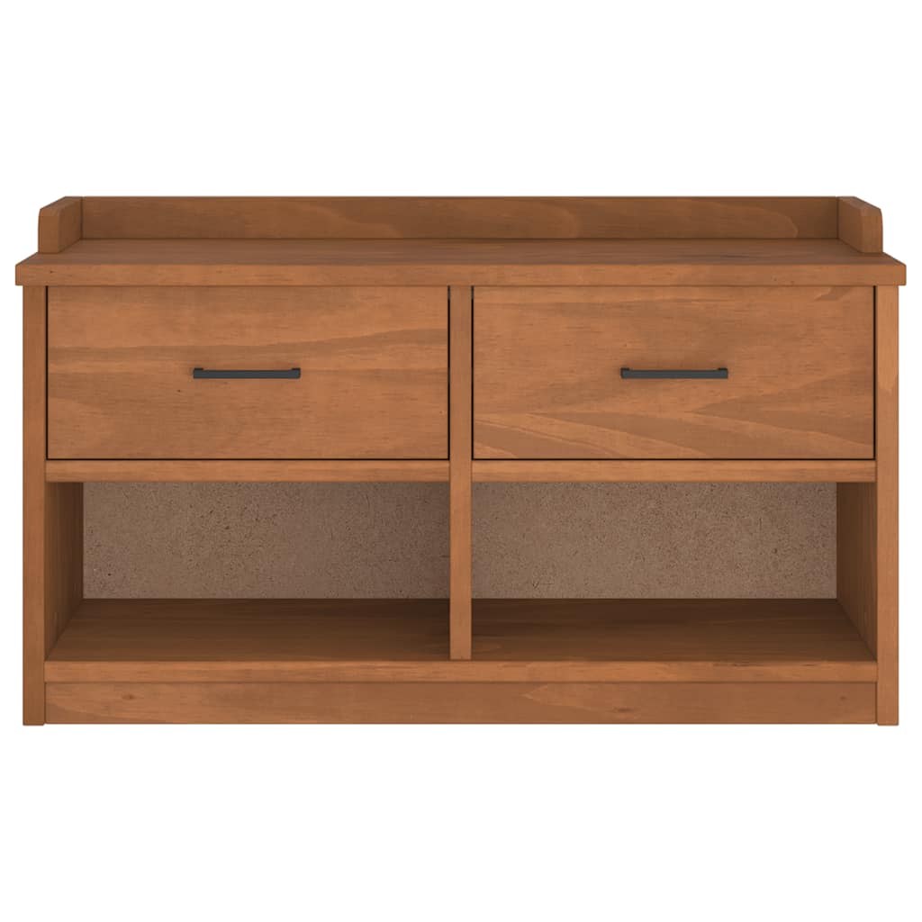 Sandnes tömör fenyőfa előszobapad 87x40x50 cm